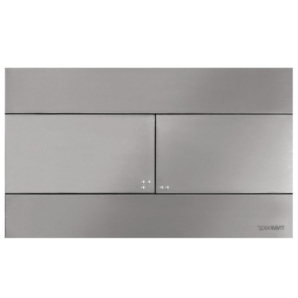 Клавиша смыва, Duravit, DuraSystem, для унитаза, шгв 255*7,8*150, цвет-сталь брашированная