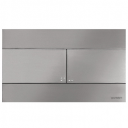 Клавиша смыва, Duravit, DuraSystem, для унитаза, шгв 255*7,8*150, цвет-сталь брашированная