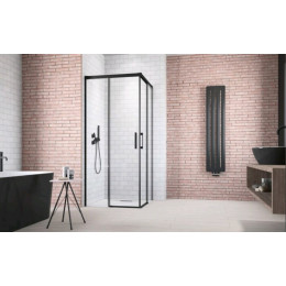 Дверь, Radaway, Idea KDD, шв 1000*2005, петли-слева, черный, цвет стекла-прозрачный, Easy Clean