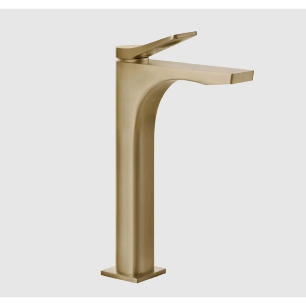 Смеситель для раковины, Gessi, Rilievo, цвет-Warm Bronze Brushed PVD
