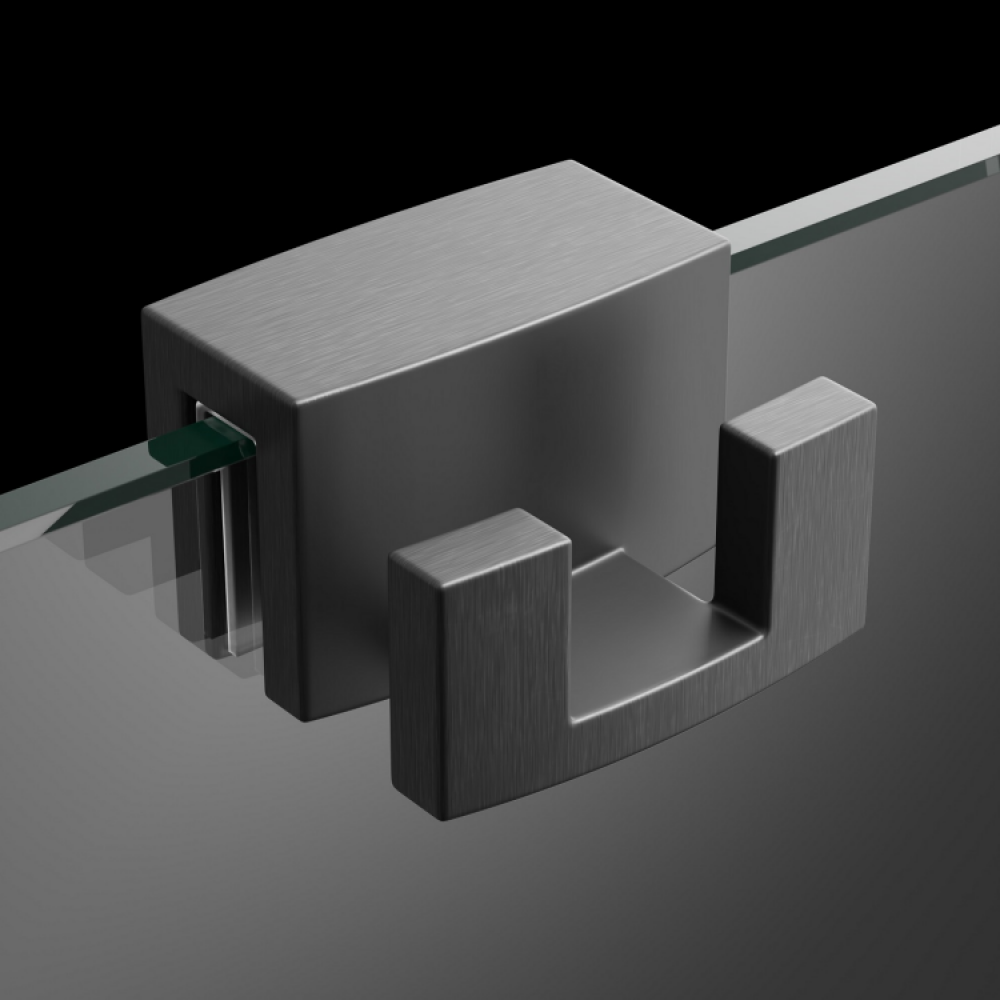 Крючок, Radaway, на стекло душевой кабины, ш 40, цвет-GunMetal brushed