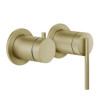 Смеситель для душа, Gessi, Ingranaggio, на 2 потребителя, цвет-Brushed Brass PVD
