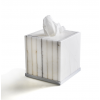 Контейнер для бумажных салфеток, 3SC, Rigato, шгв 130*130*140, цвет-алебастр/никель