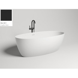 Ванна, Salini, ALDA, шгв 1600*800*575, цвет внутри и снаружи-RAL9011 матовый/ДК RAL9011