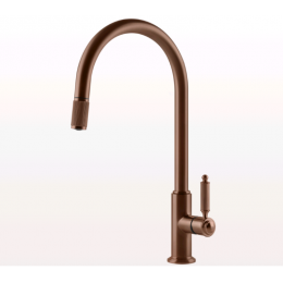 Смеситель для кухни, Gessi, VENTI20, цвет-медь брашированная/шлифованная (Copper Brushed)