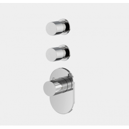 Смеситель для душа, Fima Carlo Frattini, Fimatherm, на 2 потребителя, цвет-чёрный матовый