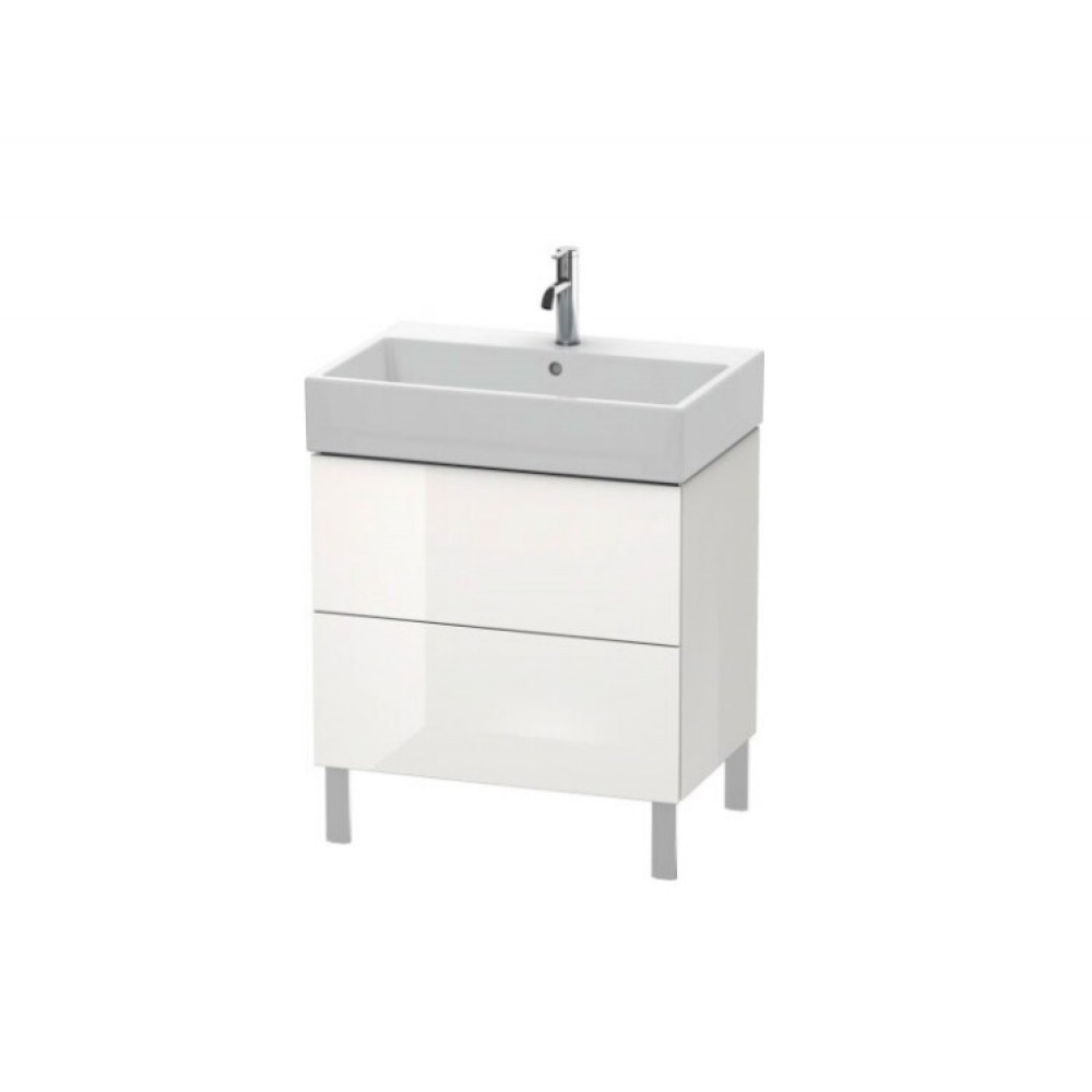 Тумба под раковину, Duravit, L-Cube, шгв 684*459*582, раковина-необходимо заказать, цвет-белый глянцевый
