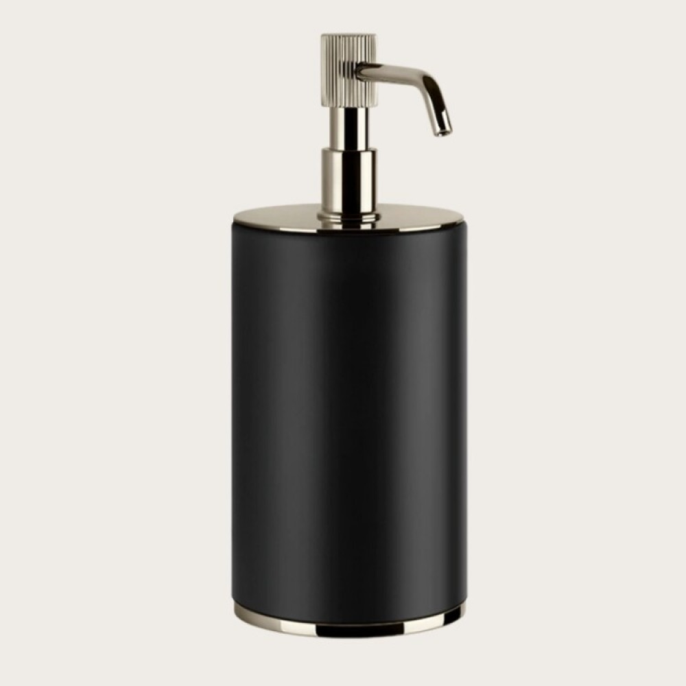Дозатор для жидкого мыла, Gessi, VENTI20, шгв 75*97*199, цвет дозатора-Nickel PVD/чёрный