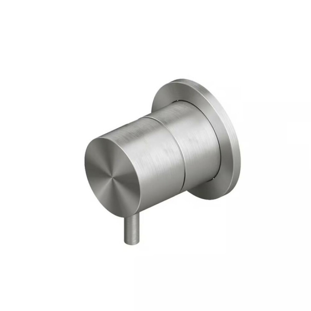 Вентиль, Quadro design, Source/Ottavo, переключающий (дивертор), на 2 выхода, 1/2", цвет-сталь брашированная