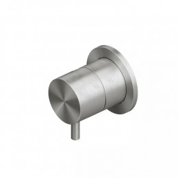 Вентиль, Quadro design, Source/Ottavo, переключающий (дивертор), на 2 выхода, 1/2", цвет-сталь брашированная