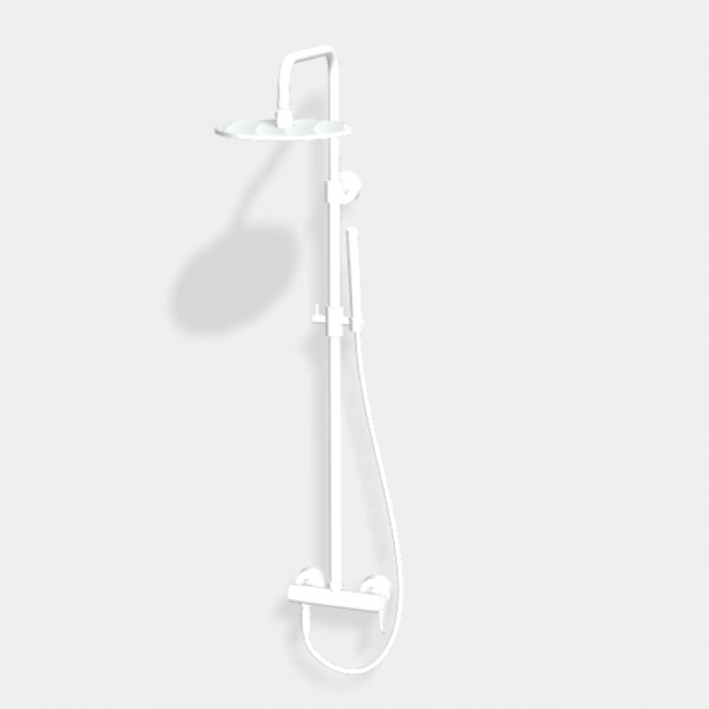 Душевая стойка, Fima Carlo Frattini, Shower column, цвет-белый матовый