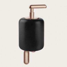 Дозатор для жидкого мыла, Gessi, Goссia, шгв 90*108*243, цвет дозатора-Copper Brushed GHRC/чёрный