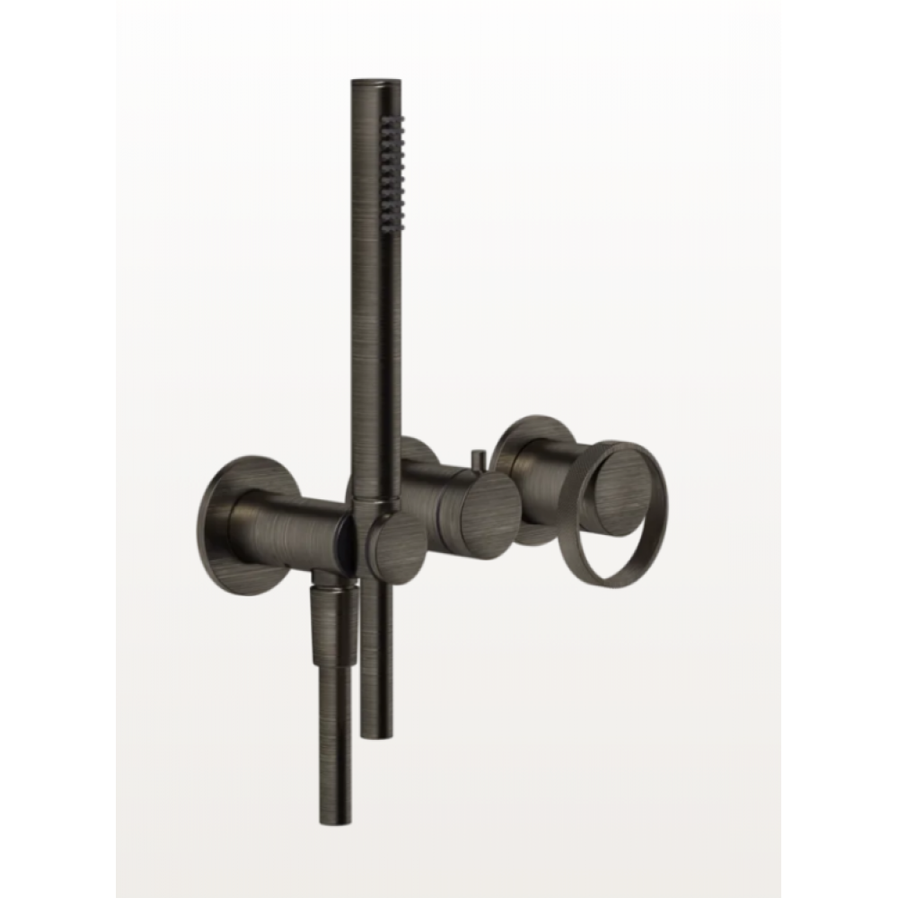 Смеситель для душа, Gessi, Anello, на 2 потребителя, цвет-Aged Bronze