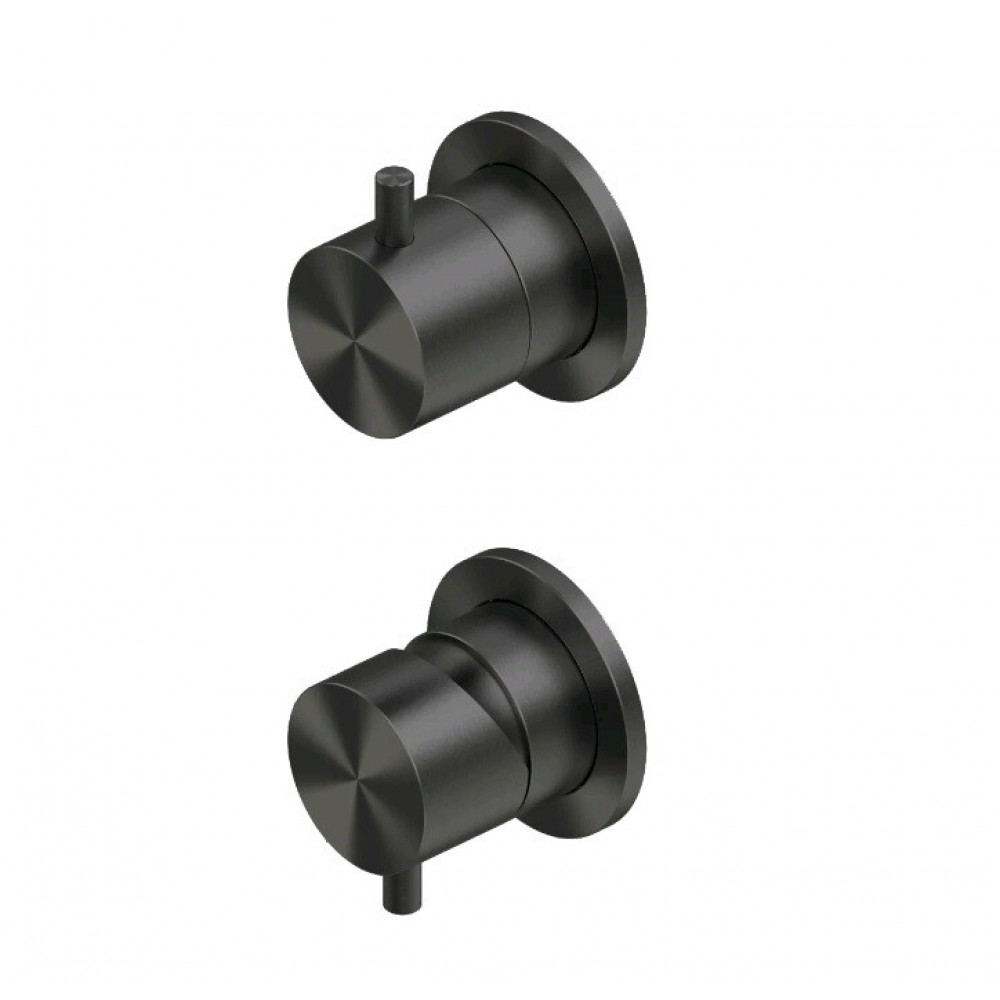 Смеситель для душа, Quadro design, Source, на 2 потребителя, цвет-золото черное (Black gold)