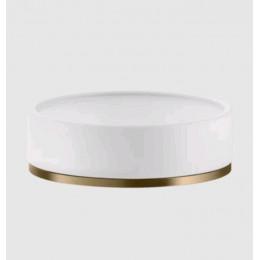 Мыльница, Gessi, Inciso, шгв 115*115*35, цвет-белый/Warm Bronze Br. PVD