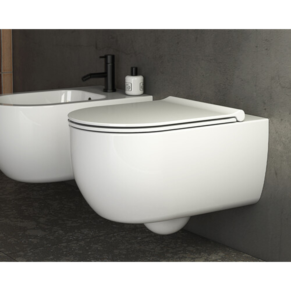 Унитаз, Globo, MODE, подвесной, шгв 340*530*330, CERASLIDE, BATAFORM, цвет-белый