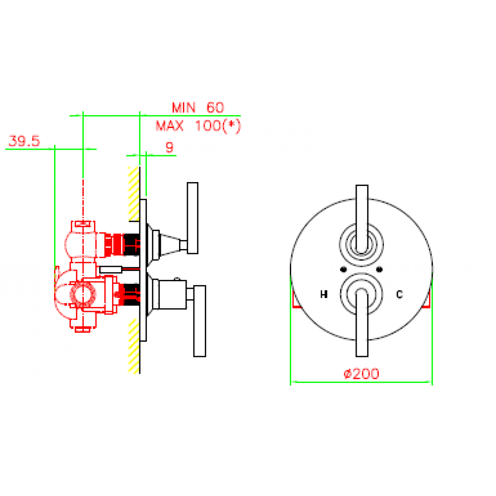 Смеситель для душа, Nicolazzi, Agora, цвет-золото (Gold, Polished Gold)