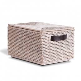 Бокс, Decor Walther, BASKET, с крышкой, шгв 395*250*210, цвет-ротанг светлый (Rattan hell)
