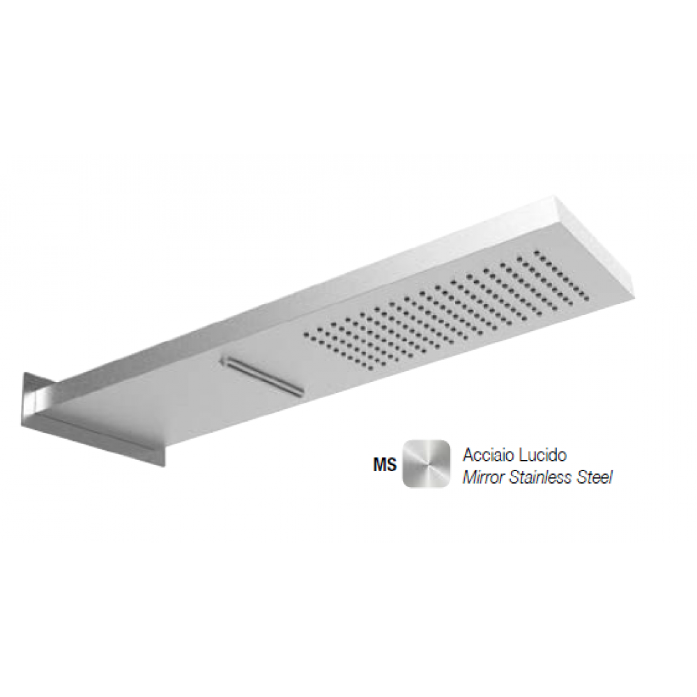 Верхний душ, Almar, Wall Mounted head showers, 537*165, цвет-сталь (Steel) (Товар заказной, возврату не подлежит)