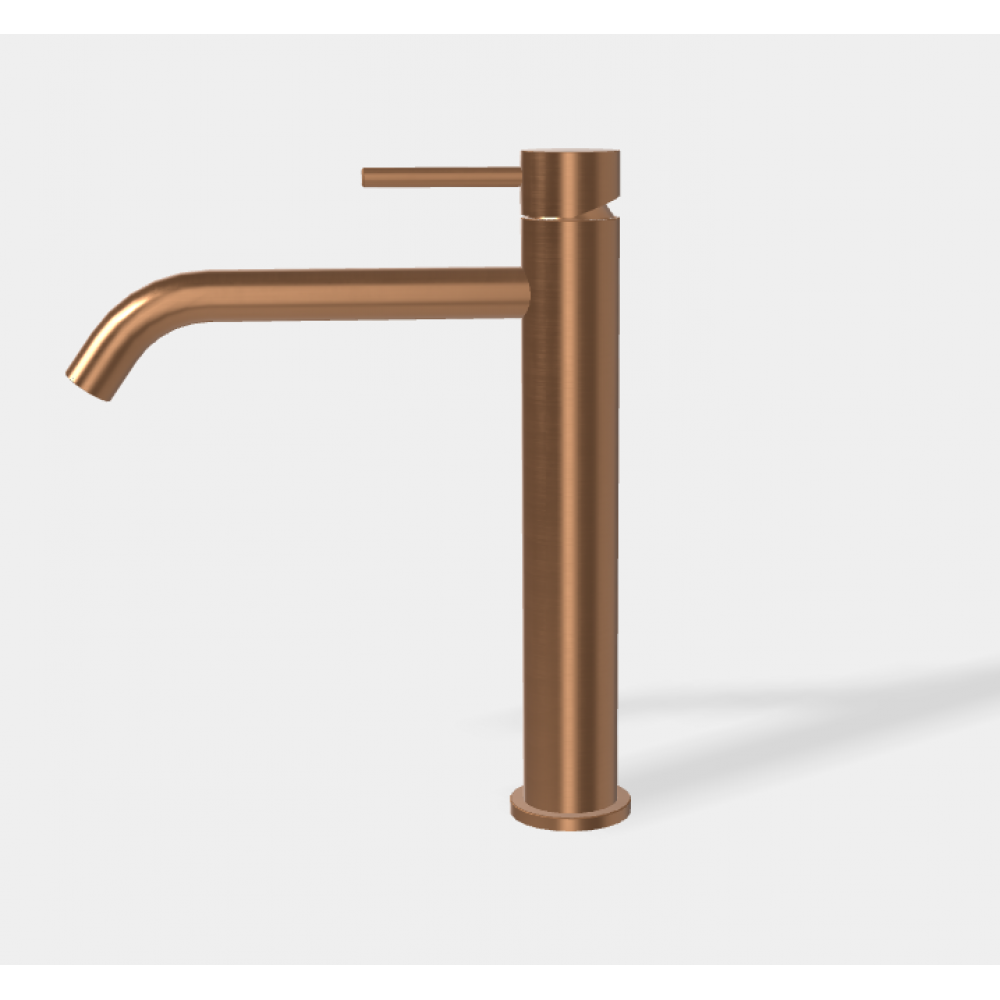 Смеситель для раковины, Fima Carlo Frattini, Spillo Up, цвет-бронза брашированная янтарная