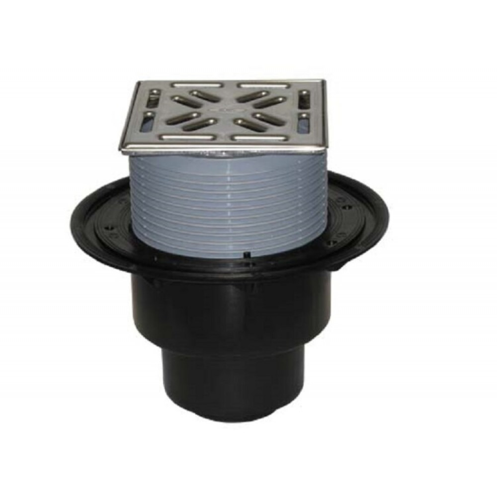 Трап с решеткой КЛИК-КЛАК, с "сухим" сифоном, с вертикальным выпуском DN50/75/110