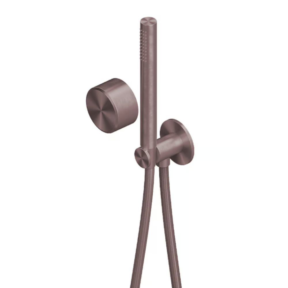 Смеситель для душа, Quadro design, Stereo, на 1 потребитель, цвет-золото розовое (Pink Gold)