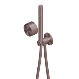 Смеситель для душа, Quadro design, Stereo, на 1 потребитель, цвет-золото розовое (Pink Gold)