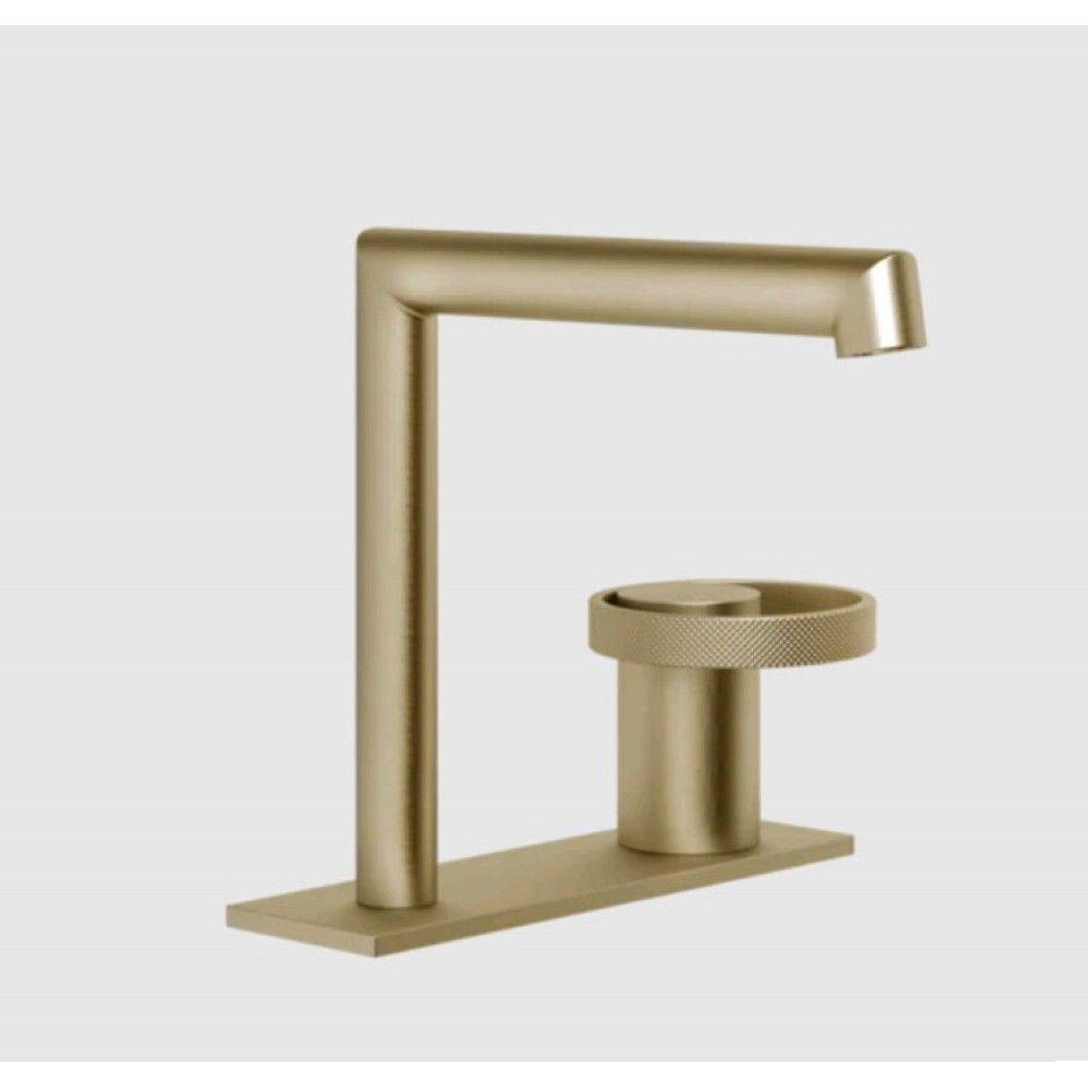 Смеситель для раковины, Gessi, Anello, цвет-Warm Bronze Brushed PVD
