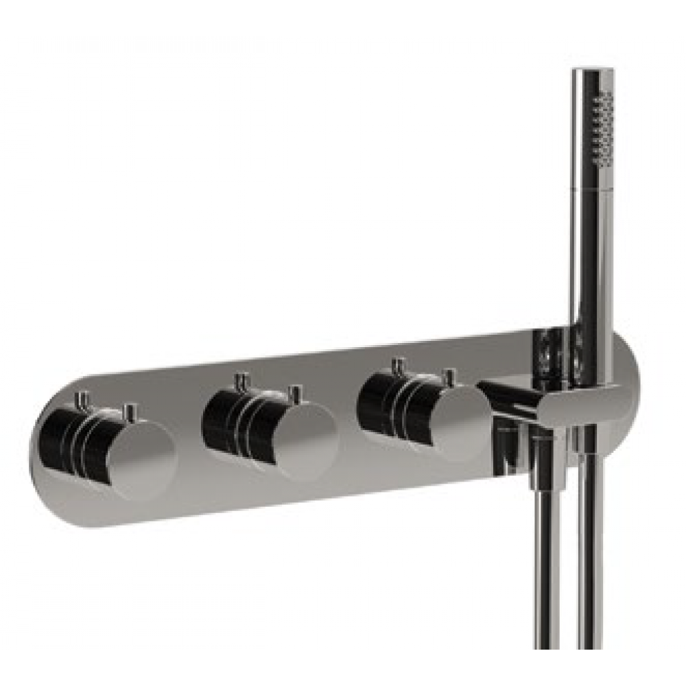 Смеситель для душа, Carimali, ILTONDO, на 4 потребителя, цвет-черный матовый