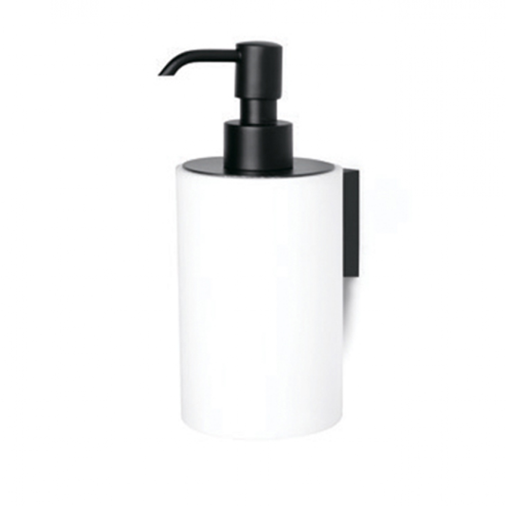 Дозатор для жидкого мыла, Bertocci, Trecento, шгв 70*80*180, цвет дозатора-черный матовый (Matt Black, Nero Opaco)