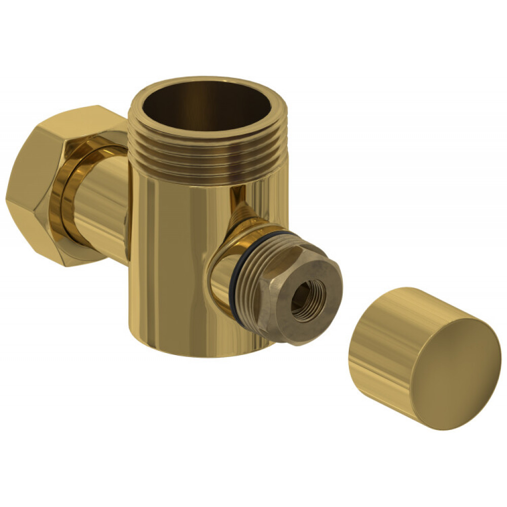 Вентиль, Сунержа, НР G 1" / НГ G 3/4", угловой, под шестигранник, цвет-золото