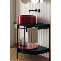 Столешница, Scarabeo, Sesto, круглая, шг 520*520, без выреза под раковину, цвет-Cherry glossy