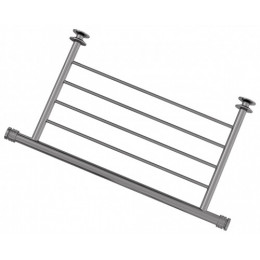 Полка, Сунержа, прямая 4П, ш 370, материал-нержавеющая сталь, цвет-черный хром