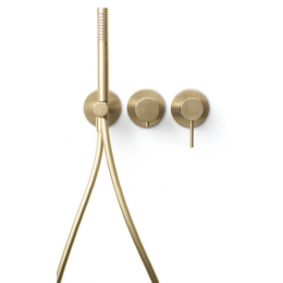 Смеситель для душа, Fima Carlo Frattini, Spillo Up, цвет-брашированный шампань