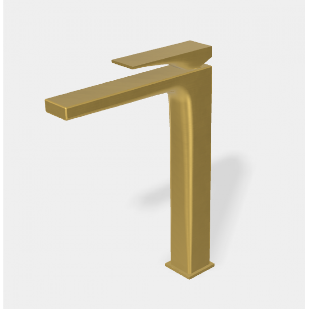 Смеситель для раковины, Fima Carlo Frattini, Zeta, цвет-брашированное золото