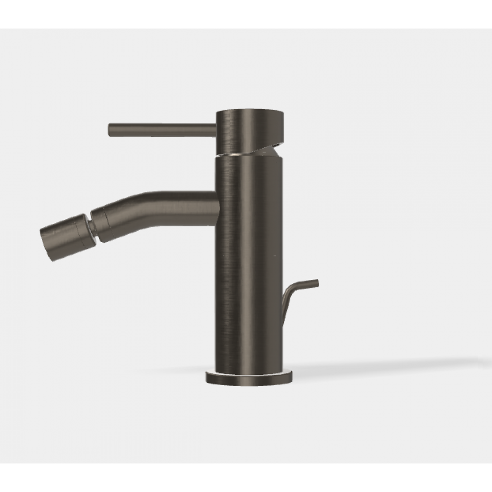 Смеситель для биде, Fima Carlo Frattini, Spillo Up, цвет-брашированный черный хром