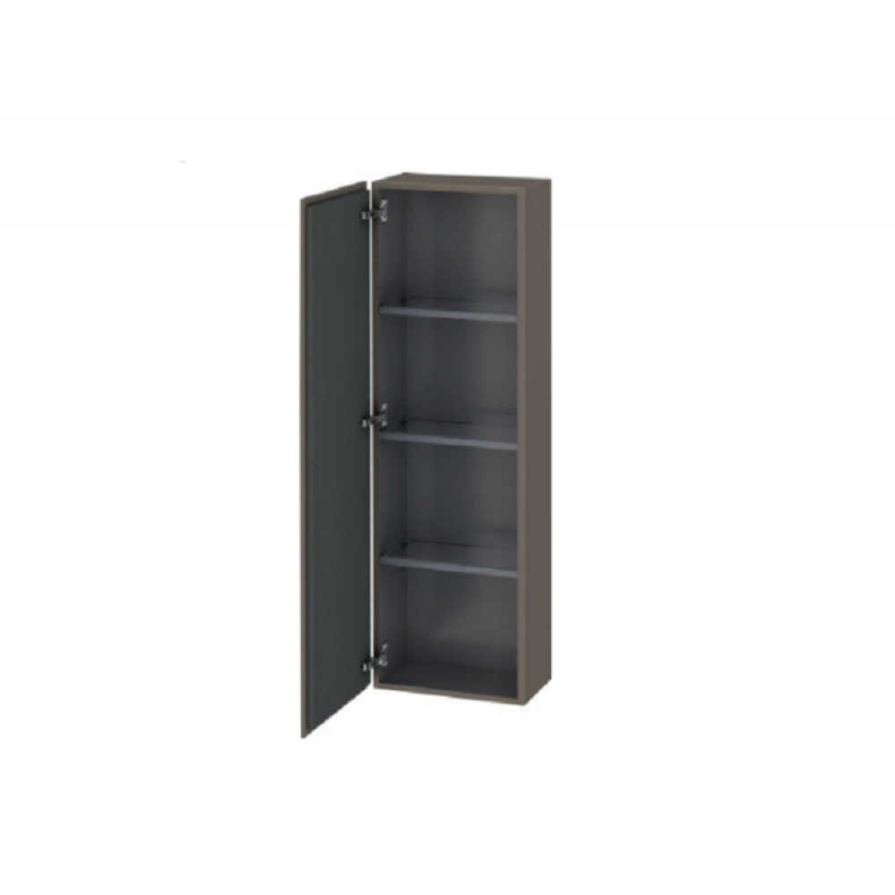 Шкаф-пенал, Duravit, L-Cube, шгв 400*243*1320, петли-слева, цвет-фланелево-серый шелковисто-матовый