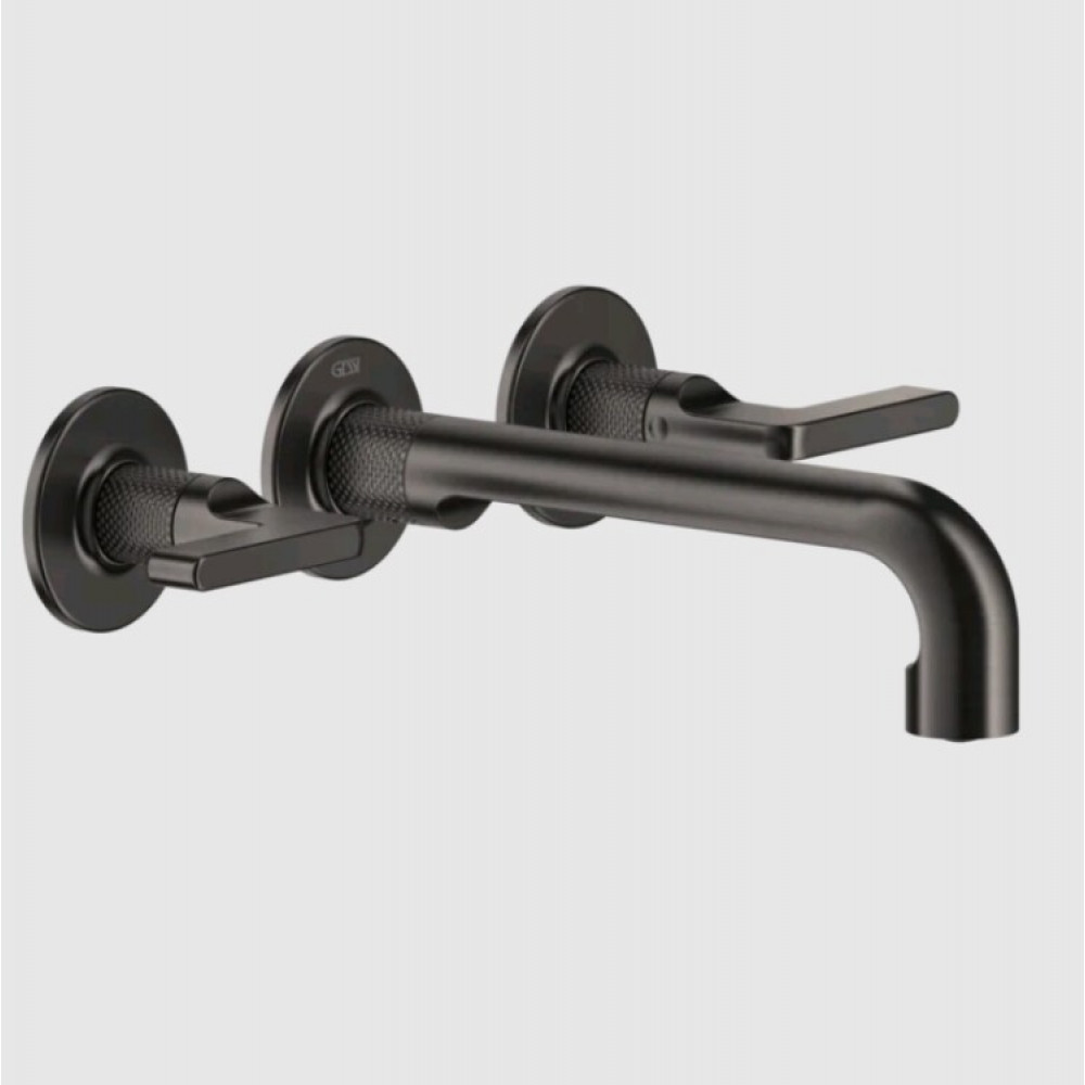 Смеситель для раковины, Gessi, Inciso, цвет-Black Metal Brushed PVD