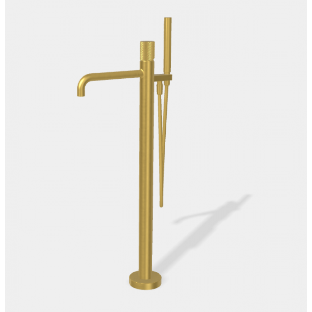 Смеситель для ванны и душа, Fima Carlo Frattini, Spillo Tech, V COLLECTION, цвет-золото брашированное