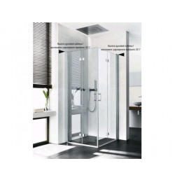 Дверь, Kermi, Diga, шв 1000*2017, серебристый глянцевый, цвет стекла-прозрачный, KermiCLEAN