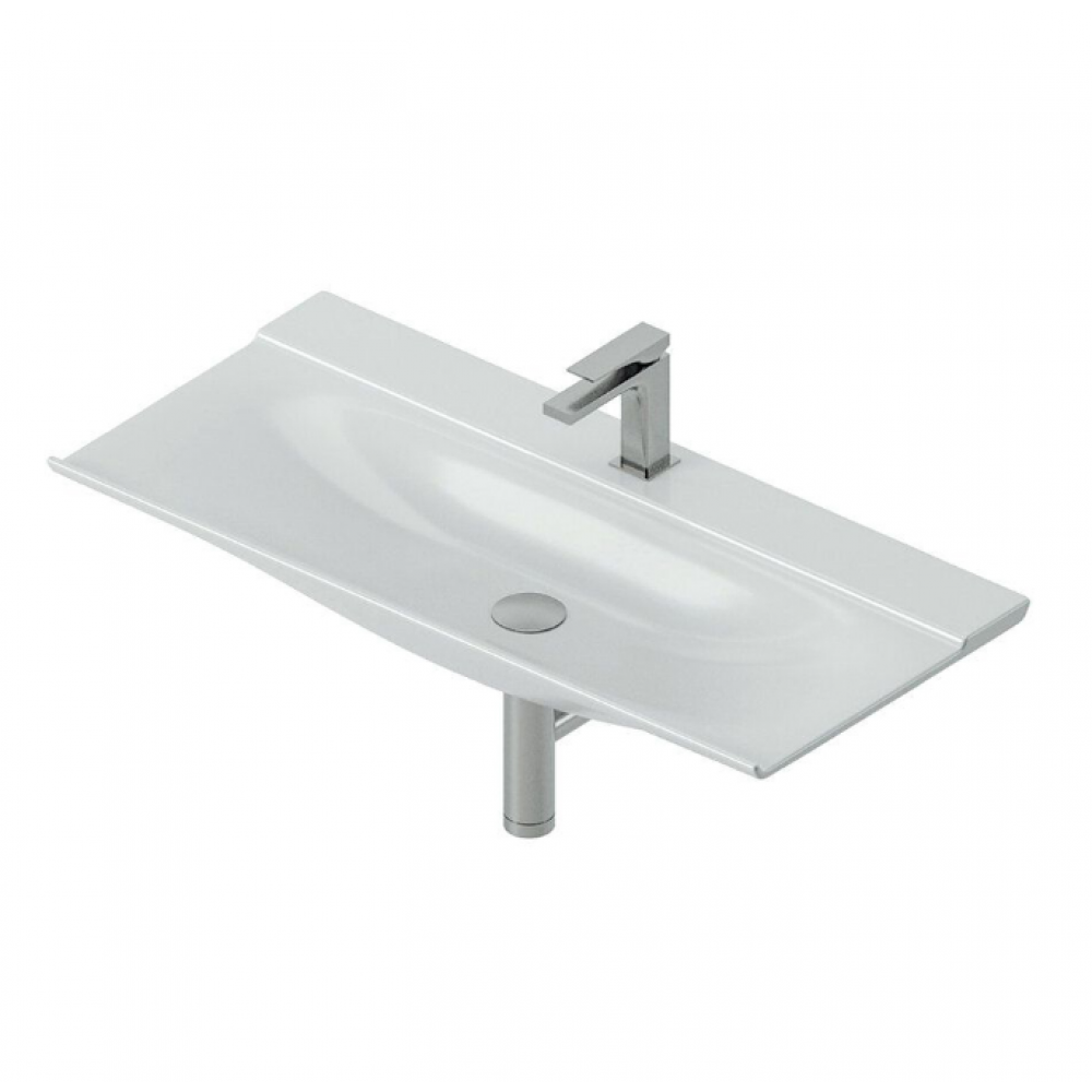 Раковина, Artceram, The One, шг 900*400, отверстия для смесителя-1, цвет-белый матовый (Matt White, Bianco Opaco)