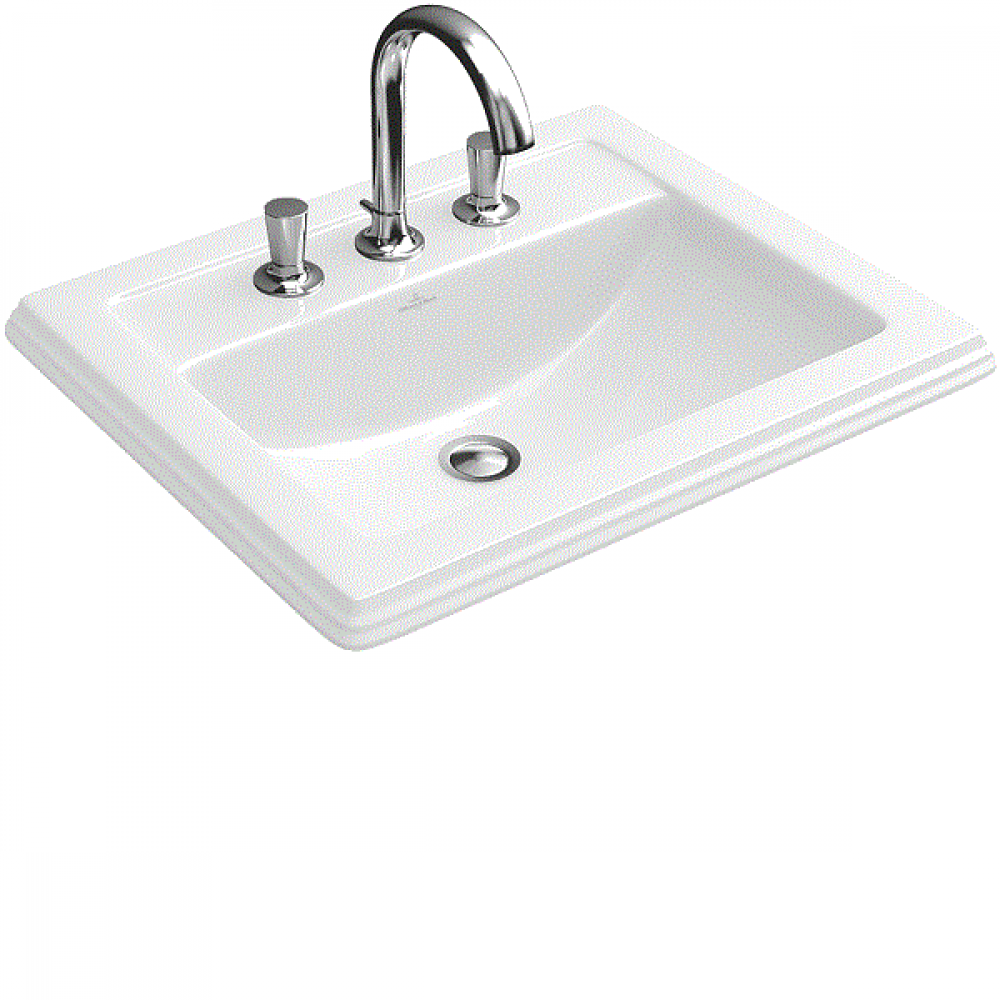 Раковина, Villeroy&Boch, Hommage, шгв 630*525*200, CeramicPlus, цвет-альпийский белый