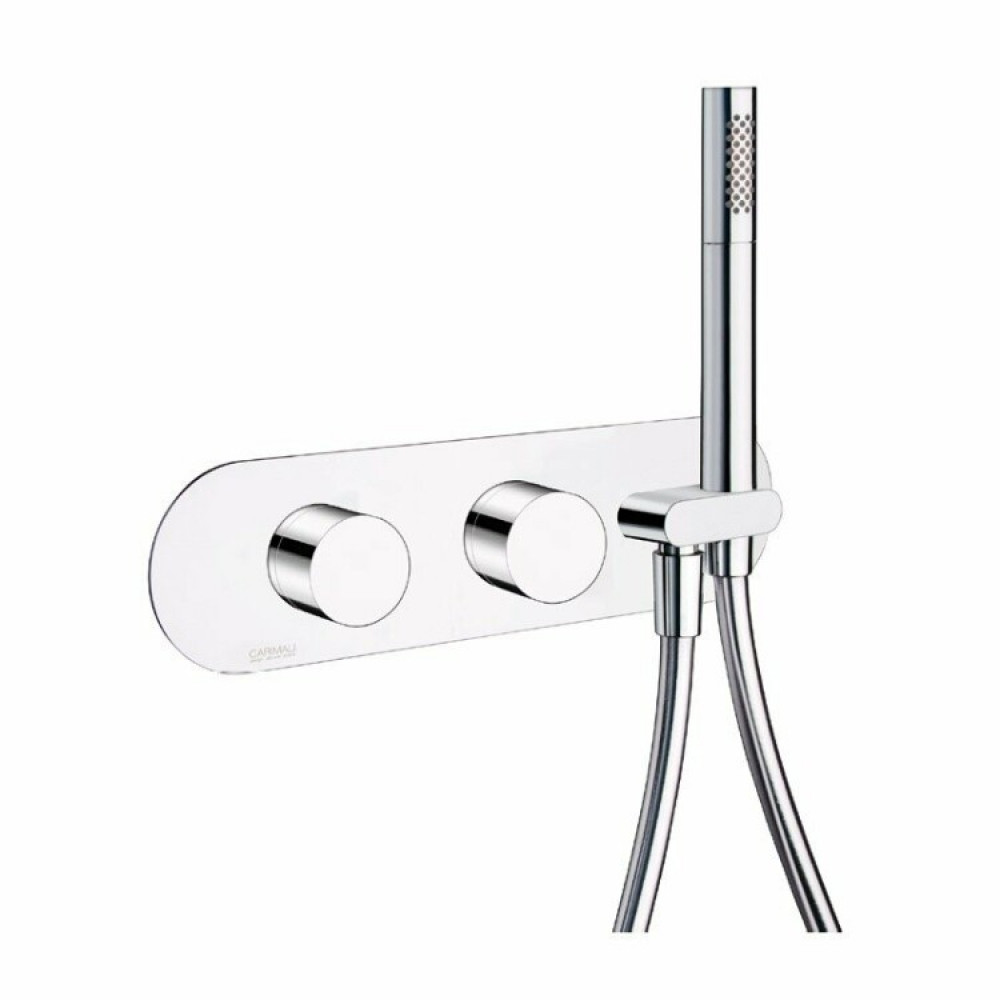 Смеситель для душа, Carimali, на 3 потребителя, цвет-хром