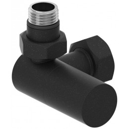 Вентиль, Сунержа, 3D, G 1/2" НР х G 3/4" НГ, левый, цилиндр, цвет-тёмный титан муар