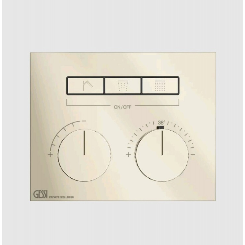 Смеситель для душа, Gessi, HI-FI Compact, на 3 потребителя, цвет-Nickel PVD