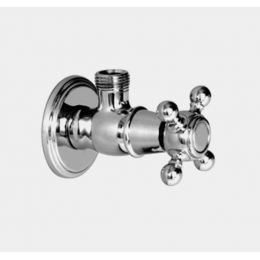 Вентиль, Fima Carlo Frattini, Complementi Bagno, угловой, со сливом, 1/2" x 1/2", цвет-хром