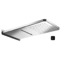 Верхний душ, Almar, Wall Mounted head showers, 593*270, цвет-черный матовый (Товар заказной, возврату не подлежит)