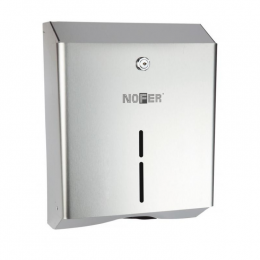 Диспенсер для бумажных полотенец, Nofer, антивандальный, шгв 253*115*370, цвет-сталь матовая