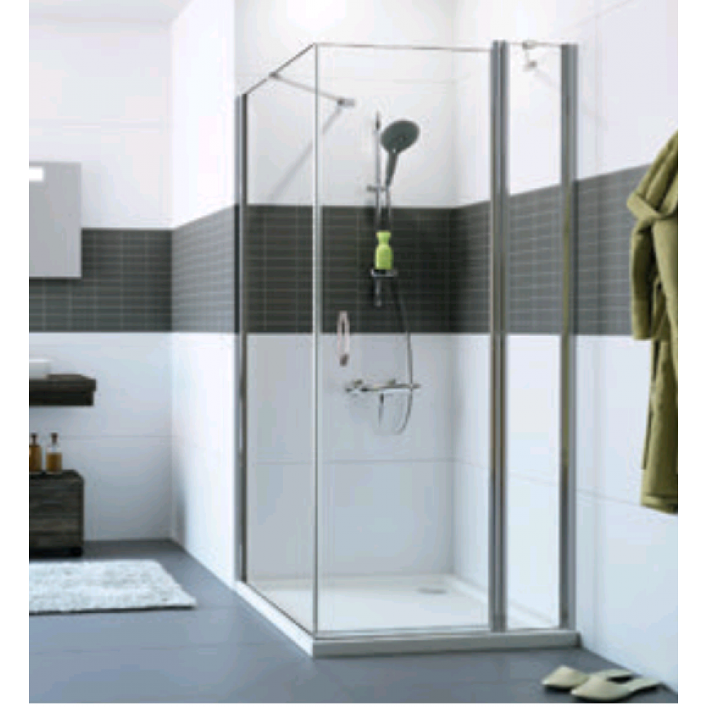 Дверь, Huppe, Design, шв 1340*2000, серебристый глянцевый, цвет стекла-прозрачный