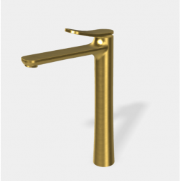 Смеситель для раковины, Fima Carlo Frattini, Flo', цвет-брашированное золото